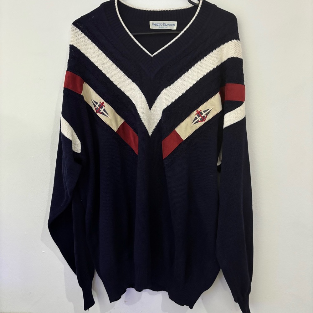 Umberto Bilancioni Size 52 Natutical Sweater